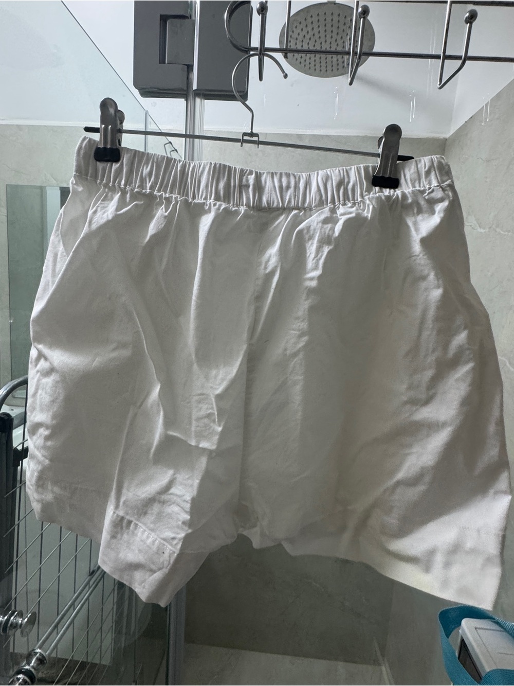 Weworewhat tie waist white short